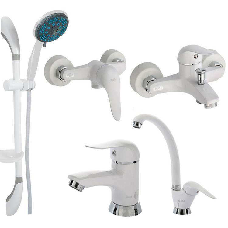 ست شیرآلات پادرا مدل آلفا پلاس کد Wh-CR-5X مجموعه 5 عددی