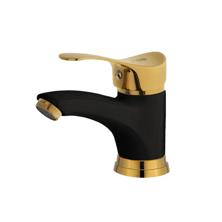 ست شیرآلات پرکاس مدل دیبا کد B-02 یونیکا مشکی طلایی مجموعه 6 عددی