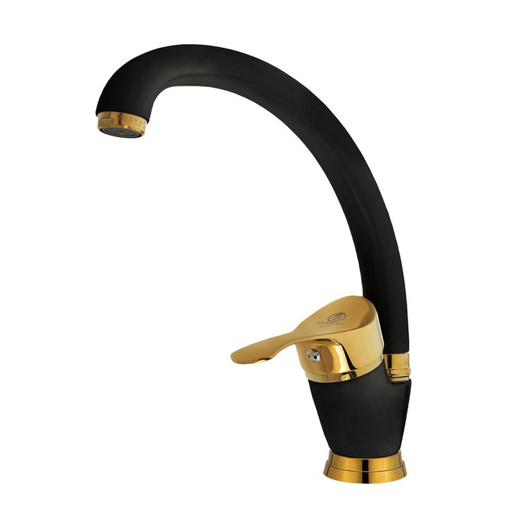 ست شیرآلات پرکاس مدل دیبا کد B-02 یونیکا مشکی طلایی مجموعه 6 عددی