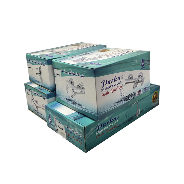 ست شیرآلات پرکاس مدل دیبا کد B-02 یونیکا مشکی طلایی مجموعه 6 عددی