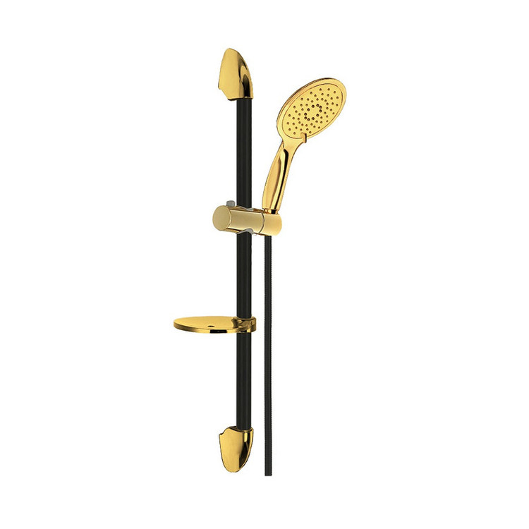 ست شیرآلات پرکاس مدل دیبا کد B-02 یونیکا مشکی طلایی مجموعه 6 عددی