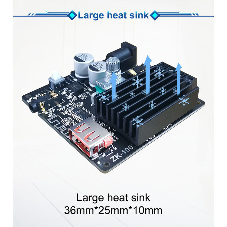 ماژول آمپلی فایر بلوتوثی مدل 100w_x2 کد zk