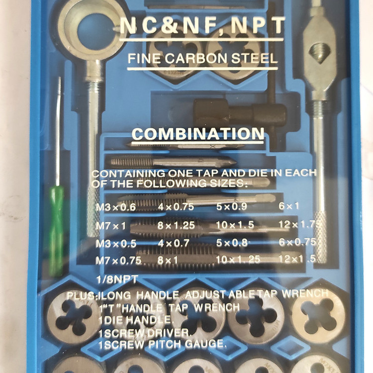 حدیده و قلاویز مدل NC-NF-NPT مجموعه 40 عددی