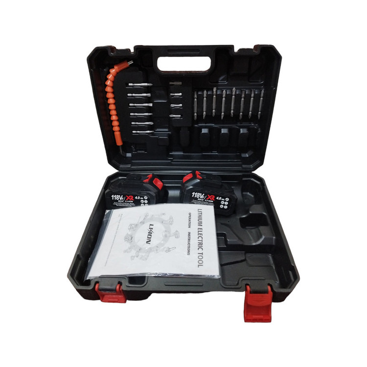 آچار بکس شارژی باس مدل 118vf4ah-brushless مجموعه 26 عددی
