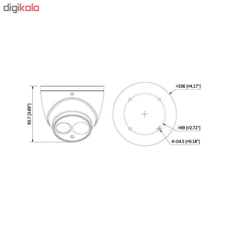 دوربین مداربسته آنالوگ داهوا مدل DH-HAC-HDW1200EMP-A