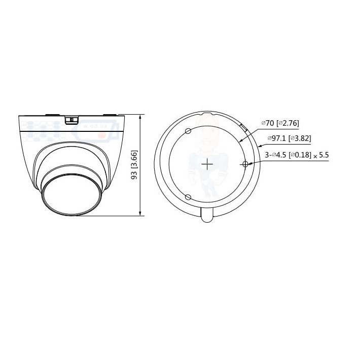 دوربین مداربسته آنالوگ داهوا مدل HAC-HDW1200TRQ-A