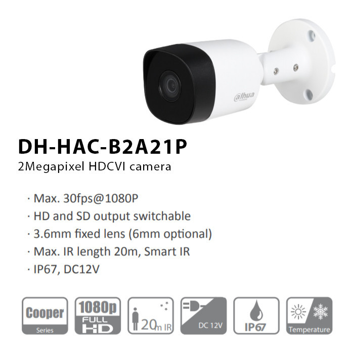دوربین مداربسته آنالوگ داهوا مدل DH-HAC-B2A21P