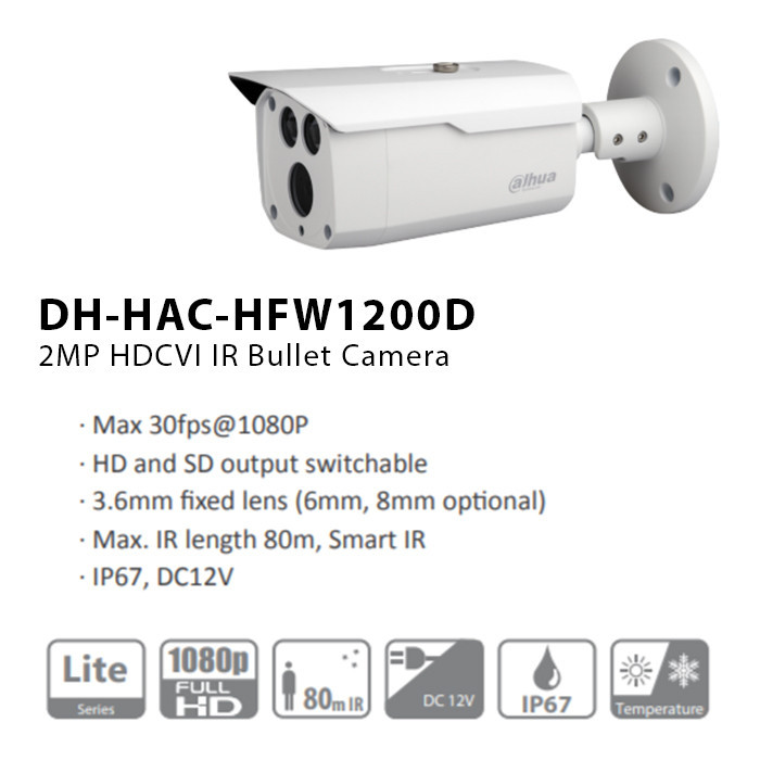 دوربین مداربسته آنالوگ داهوا مدل DH-HAC-HFW1200DP