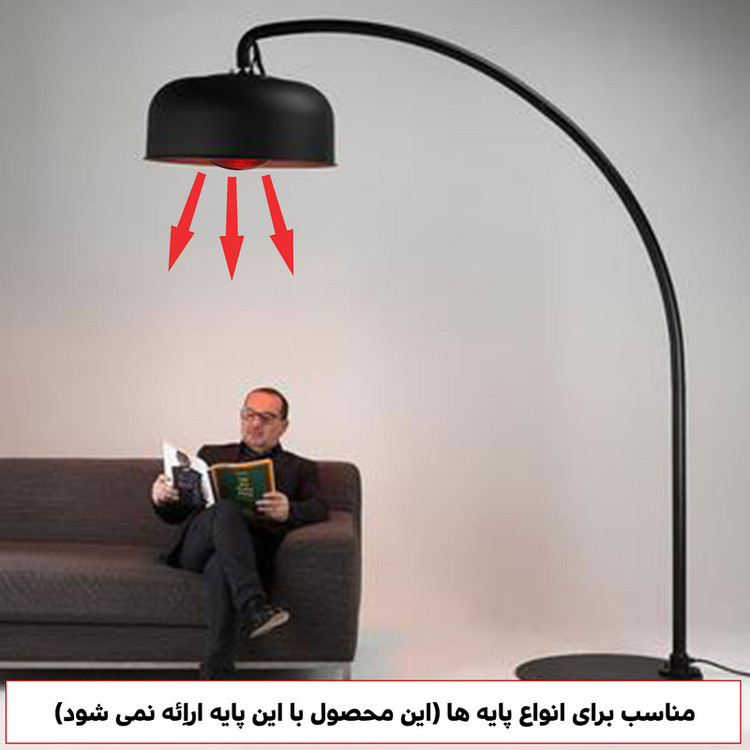 بخاری برقی مدل رومیزی طرح لامپی کد E27-250