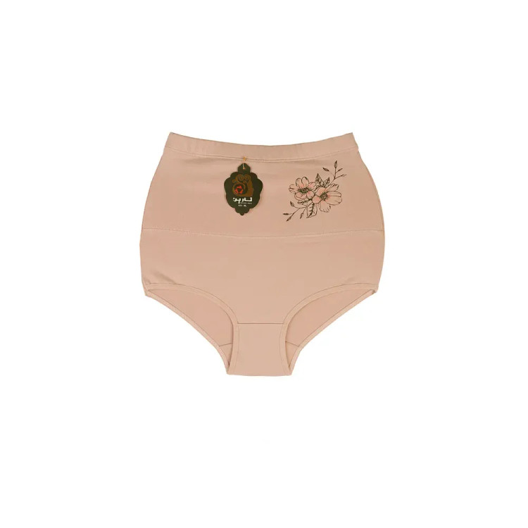 شورت اسلیپ زنانه کتان گنی طرح گل دار نارین نارین نخی سایز XL و 2XL