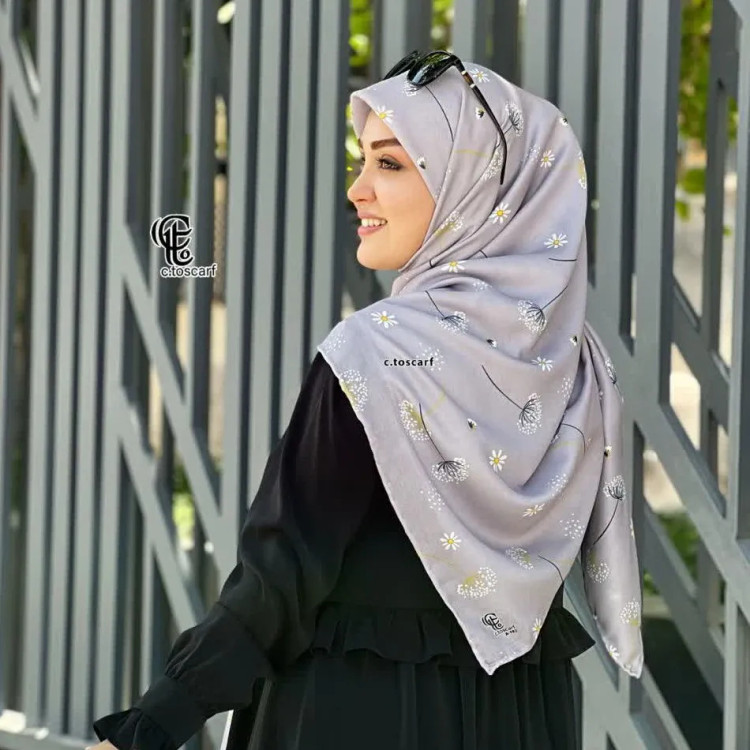 روسری نخی قاصدک طرح سهراب قایق 140 سانتی متر