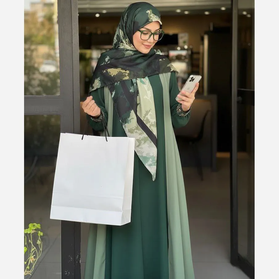 روسری نخ کاستوم طرح آتوسا سایز 140 چرخ دوز
