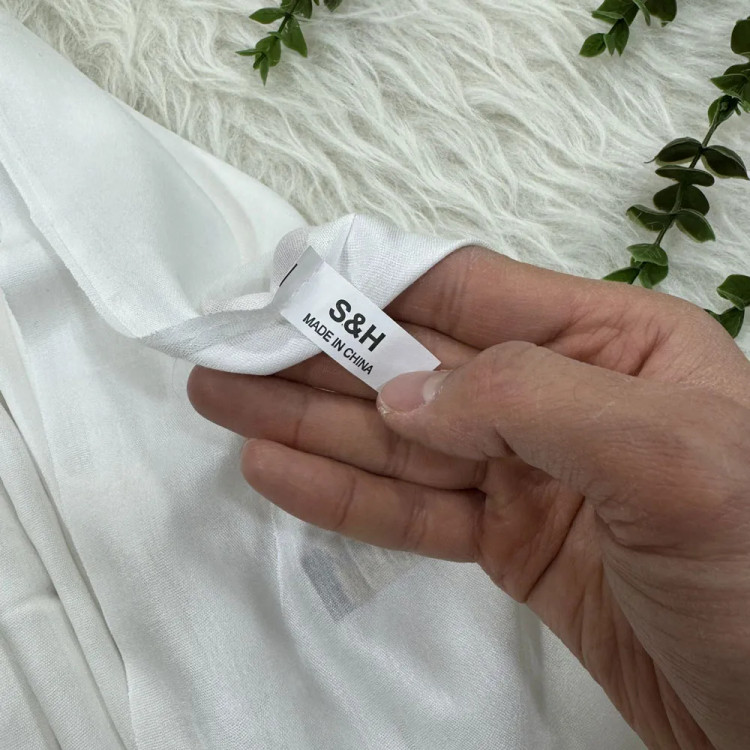 شال نخی سفید قواره 100 در 170 سانتیمتر بدون سُر خوردن و چروک شدن