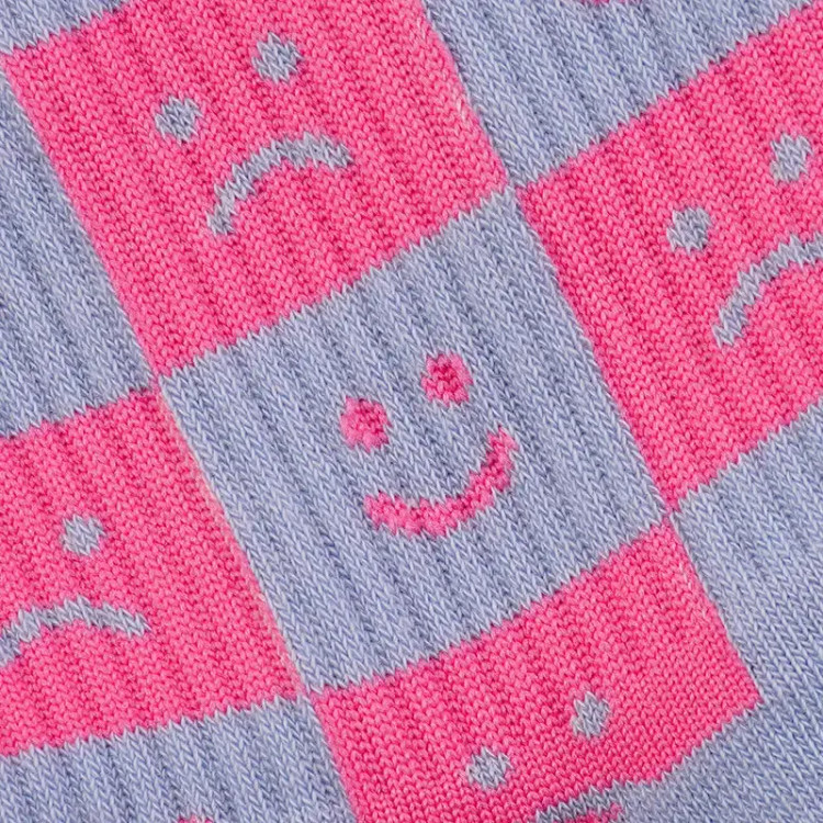 جوراب ساقدار چهارخونه نخی فری سایز خوشحال و غمگین