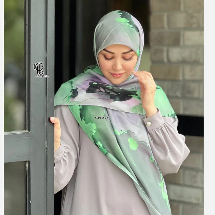 روسری نخ کاستوم طرح هما ابعاد 140 در 140