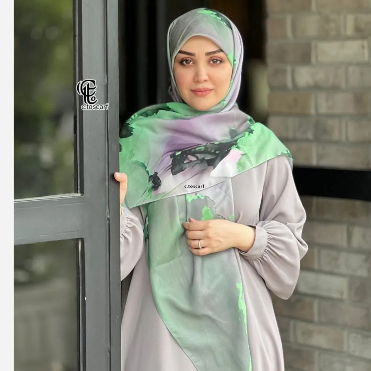 روسری نخ کاستوم طرح هما ابعاد 140 در 140