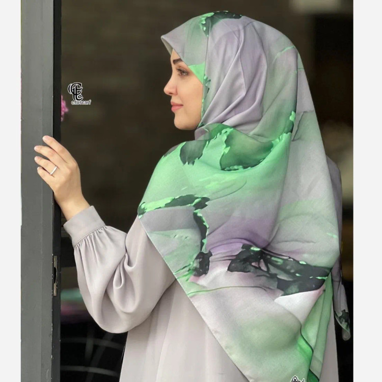 روسری نخ کاستوم طرح هما ابعاد 140 در 140