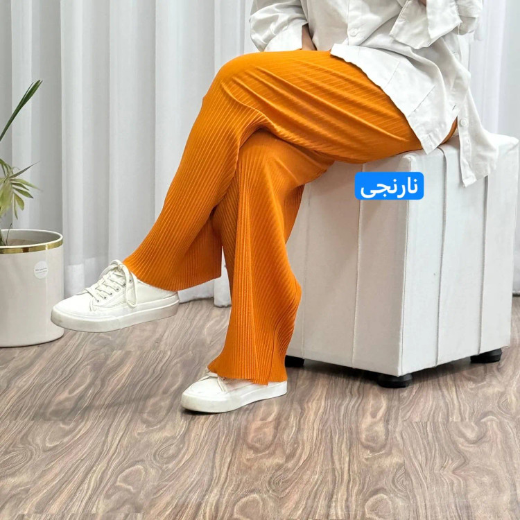 شلوار زنانه جودون پلیسه فری سایز مناسب تا سایز 48 قد 100 سانتیمتر