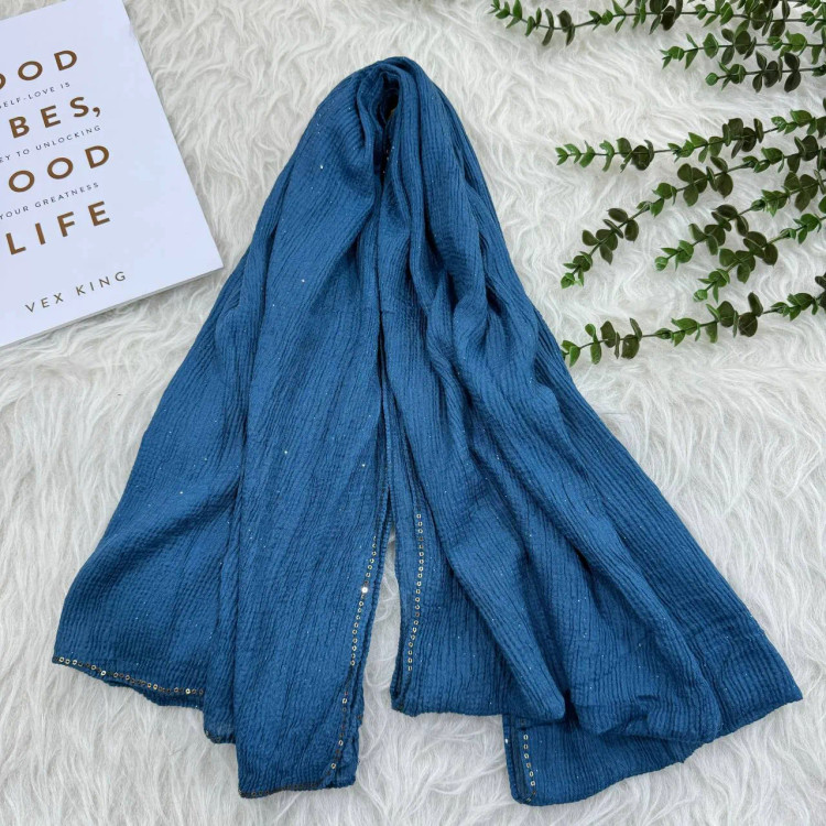 شال نخی ساده وارداتی قواره بزرگ ابعاد 200 در 80 سانتی متر