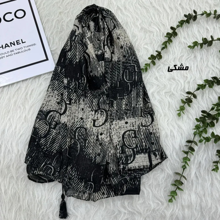 شال سوپر نخ طرح دار قواره بزرگ ابعاد 186 در 71 سانتی متر