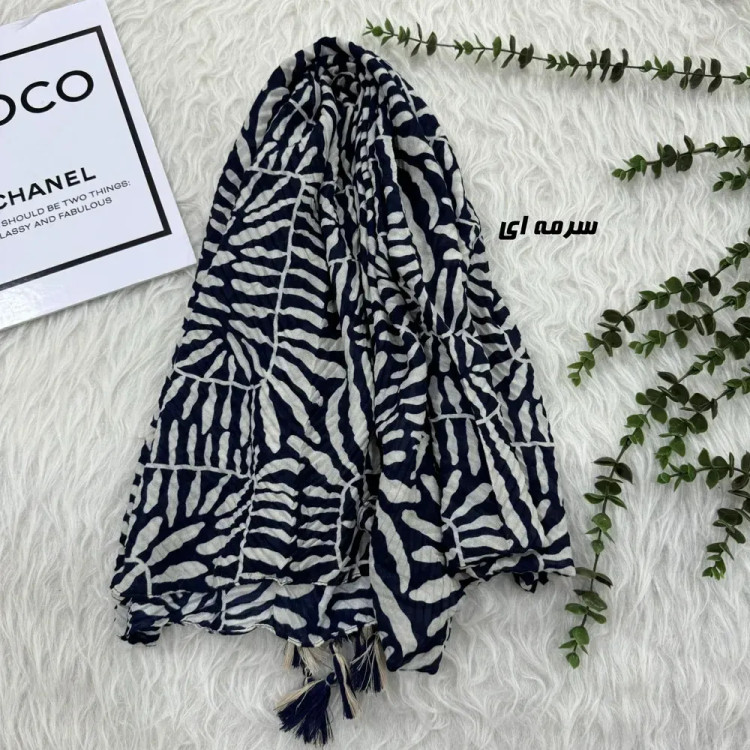 شال نخی طرحدار قواره بزرگ ابعاد 204 در 76 سانتیمتر بدون چروک و سر خوردن