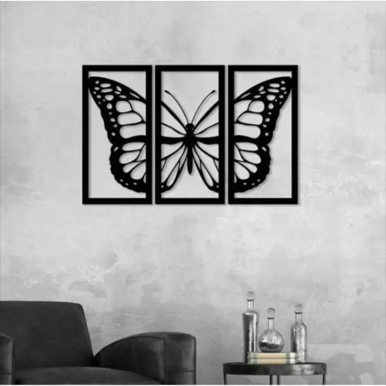 دیوارکوب آتریکس مدل butterfly کدST12 مجموعه 3 عددی