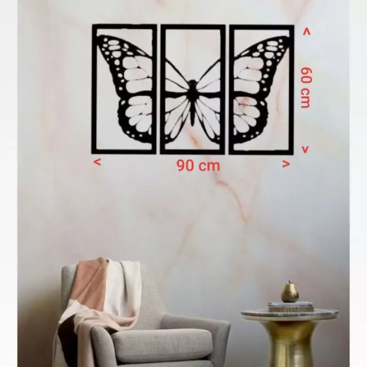 دیوارکوب آتریکس مدل butterfly کدST12 مجموعه 3 عددی