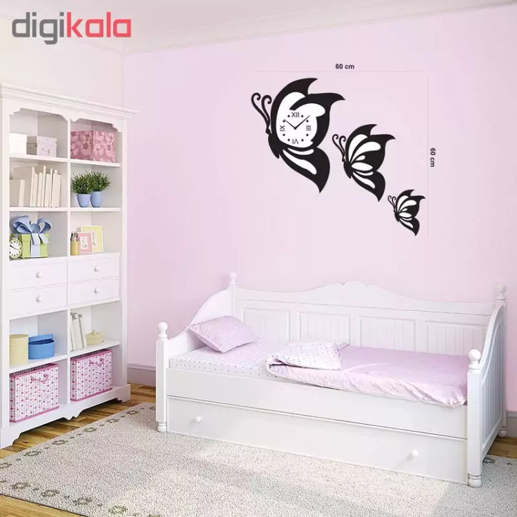 ساعت دیواری آتریکس مدل پروانه ای کد B112