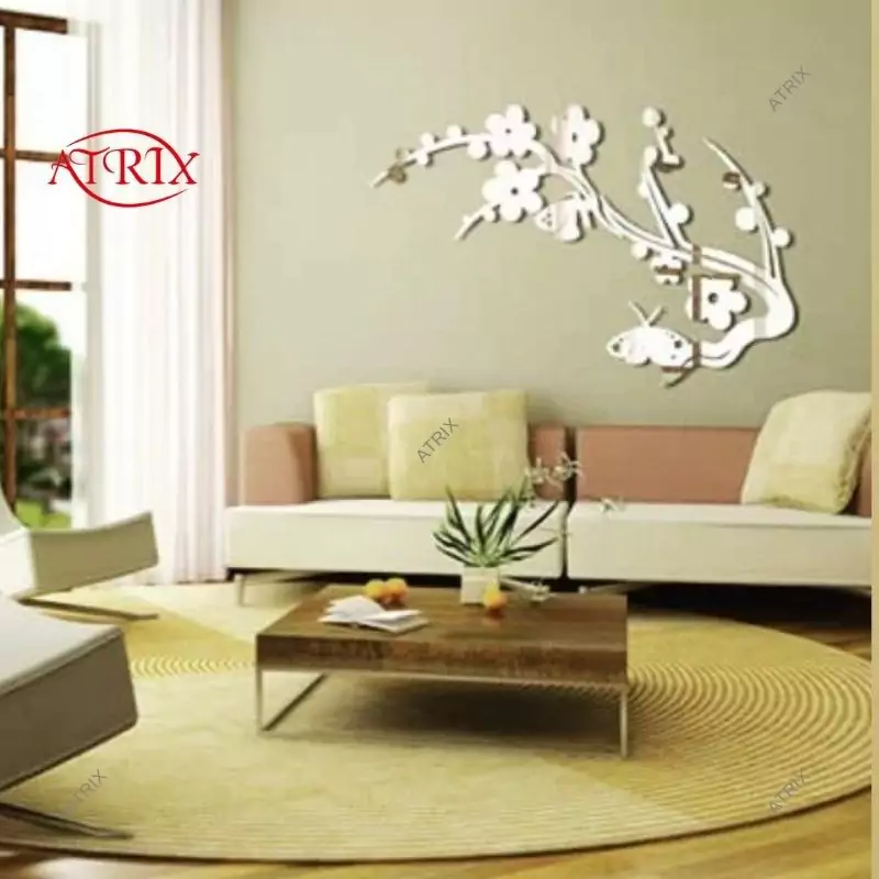 آینه آتریکس مدل شاخه ی گل و پروانه کدMD652