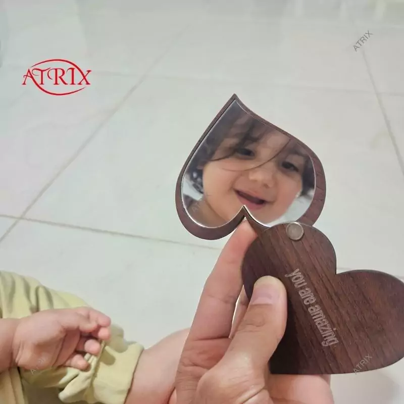 آینه جیبی آتریکس مدل قلب کد MD571