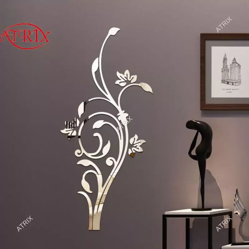 آینه آتریکس مدل گل فریزیا کدMD495 ارتفاع 120 سانتیمتر