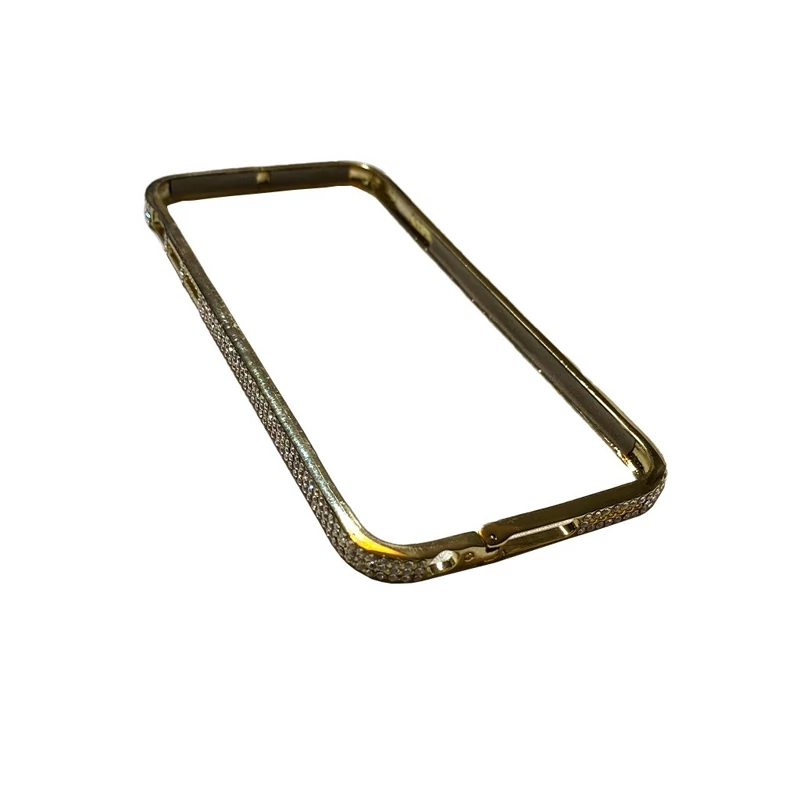 قاب گوشی موبایل اپل6-ایفون6-آیفون6s-اپل6s.مدل بامپر فلزی نگین دار