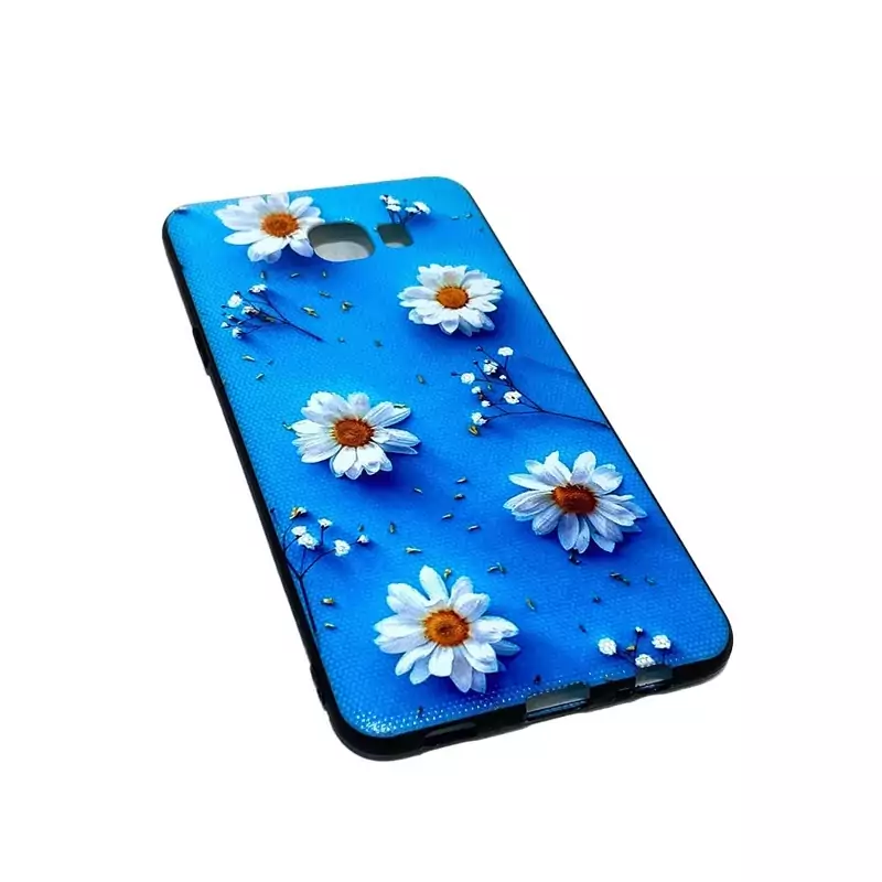قاب گوشی موبایل سامسونگ c7-c7 proپرو.مدل گل سفید