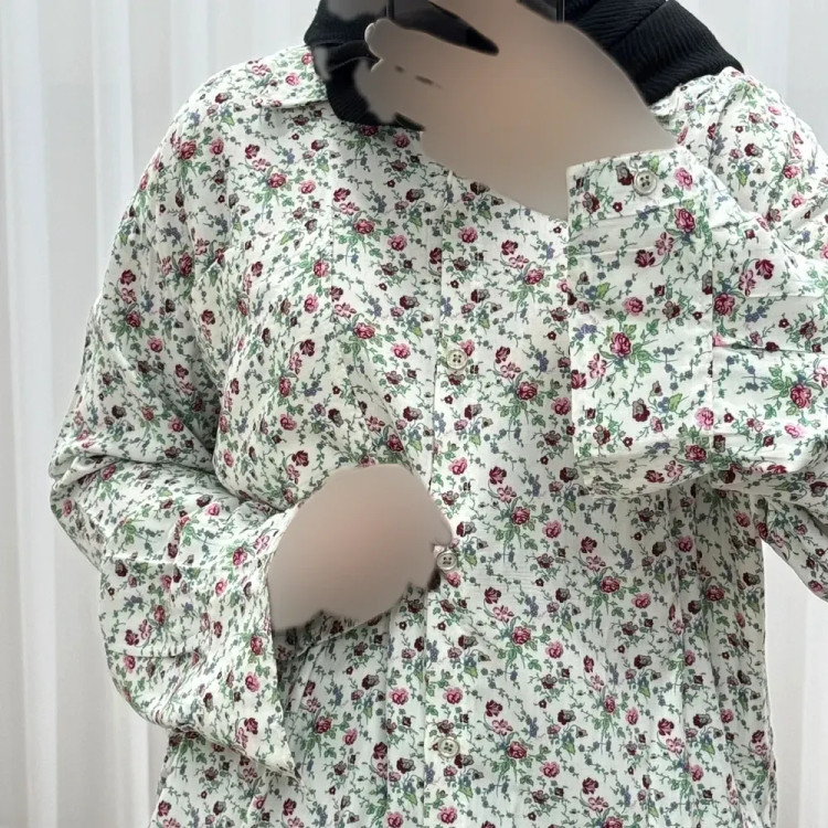 شومیز نخی جلوباز زنانه و دخترانه پارچه خارجی بدون آبرفت و چروک