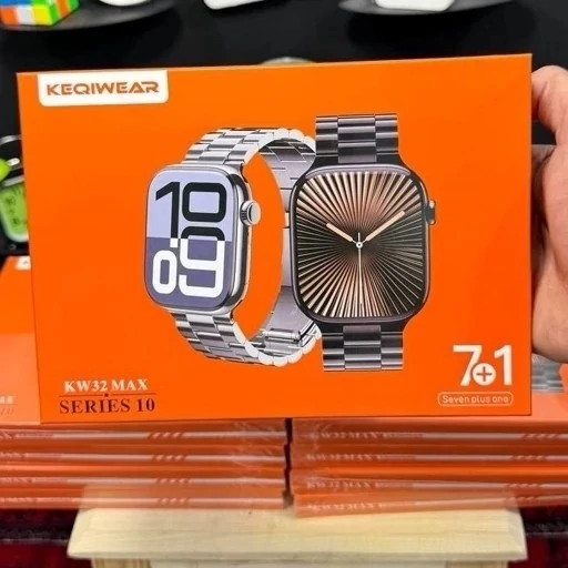 ساعت هوشمند7بند KW32 MAX بند فلزی امولد سری ده 2026 کیفیت( فروش به قیمت عمده)