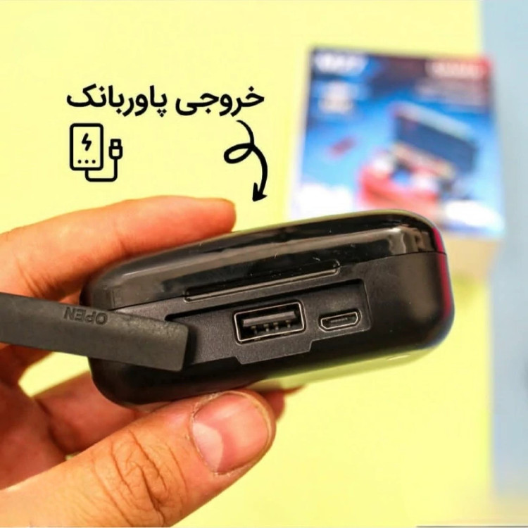 ایرپاد m27 پاوربانک دار کیفیت درجه یک بلوتوث نسخه 5/3 صحفه نمایش دار با کیفیت