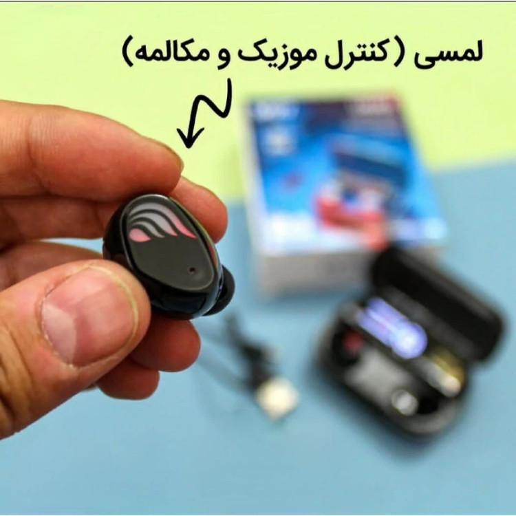ایرپاد m27 پاوربانک دار کیفیت درجه یک بلوتوث نسخه 5/3 صحفه نمایش دار با کیفیت