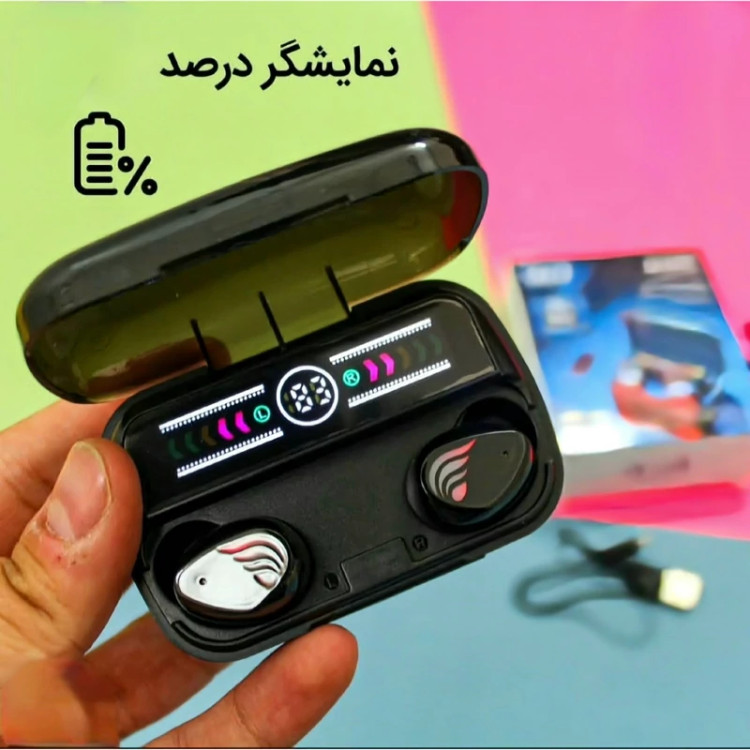 ایرپاد m27 پاوربانک دار کیفیت درجه یک بلوتوث نسخه 5/3 صحفه نمایش دار با کیفیت