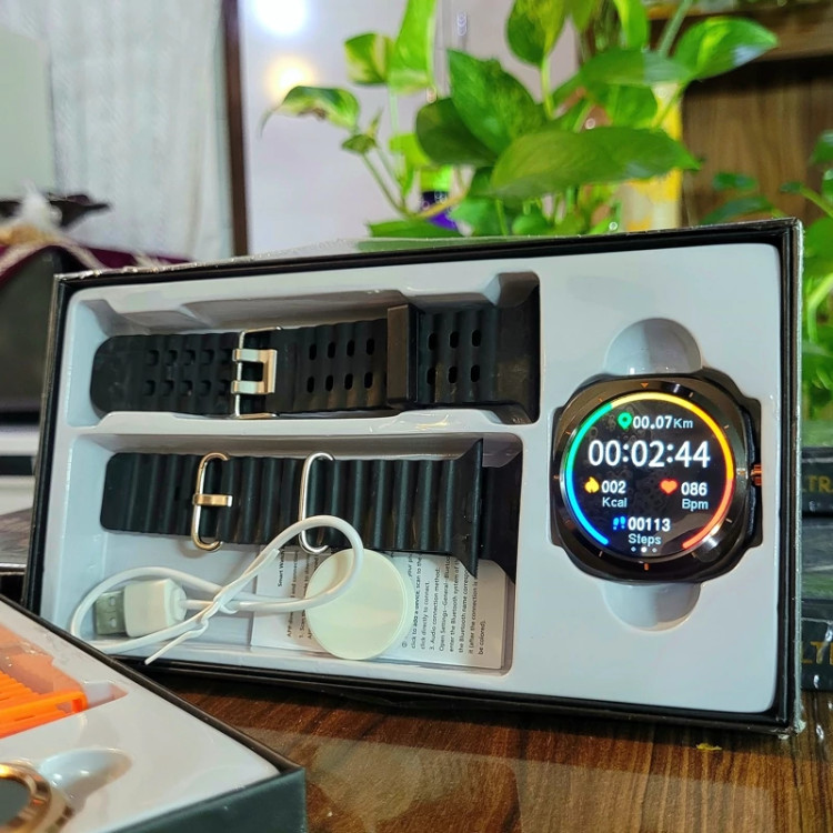 ساعت هوشمند GT88 ULTRA MAX گرد دو بند سوپر امولد بالاترین کیفیت بازار فروش تک به قیمت عمده