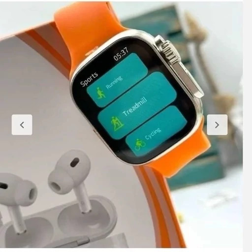 ساعت هوشمند KW52 ULTRA 3 هفت بند همراه با ایرپاد و بند فلزی ورژن 2025 تمام صحفه اورجینال ( کامل ترین پک ساعت