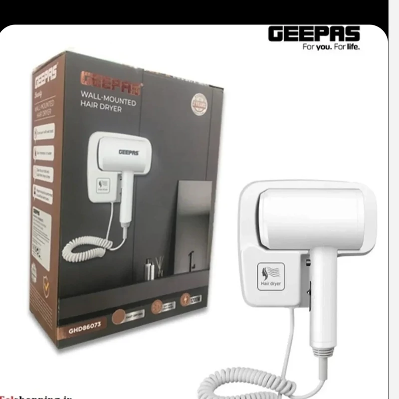 سشوار دیواری جی پاس مدل Geepas Hair Dryer GHD86073