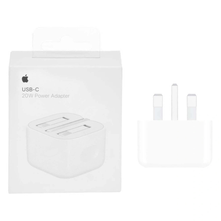 شارژر دیواری 3 پین اپل USB-C مدل 20W B/A - سفید - MMS (گارانتی شش ماهه YA)