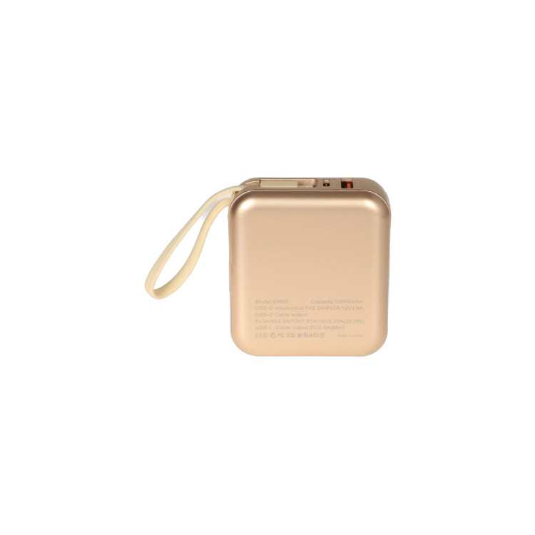 پاوربانک فست شارژ FirstYou 10000mAh مدل OM03 - طلایی - MMS (گارانتی شش ماهه YA)