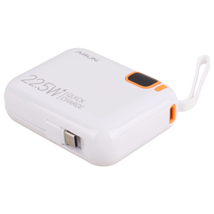 پاوربانک فست شارژ Arun 10000mAh مدل DX03 22.5W - سفید (گارانتی IPM)