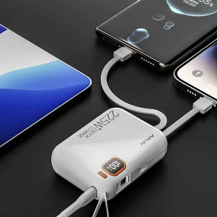 پاوربانک فست شارژ Arun 10000mAh مدل DX03 22.5W - صورتی (گارانتی IPM)