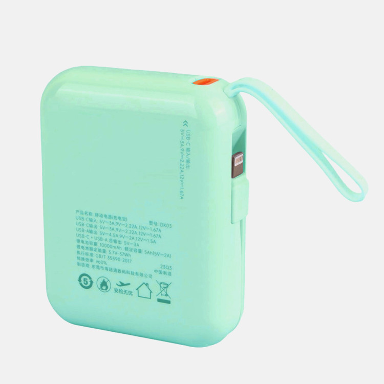 پاوربانک فست شارژ Arun 10000mAh مدل DX03 22.5W - سبز پاستیلی (گارانتی IPM)