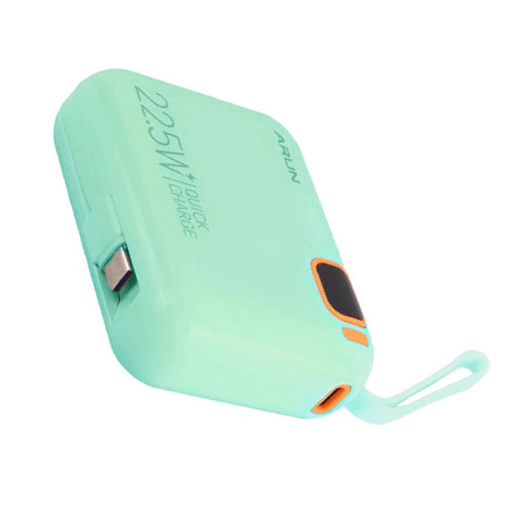 پاوربانک فست شارژ Arun 10000mAh مدل DX03 22.5W - سبز پاستیلی (گارانتی IPM)
