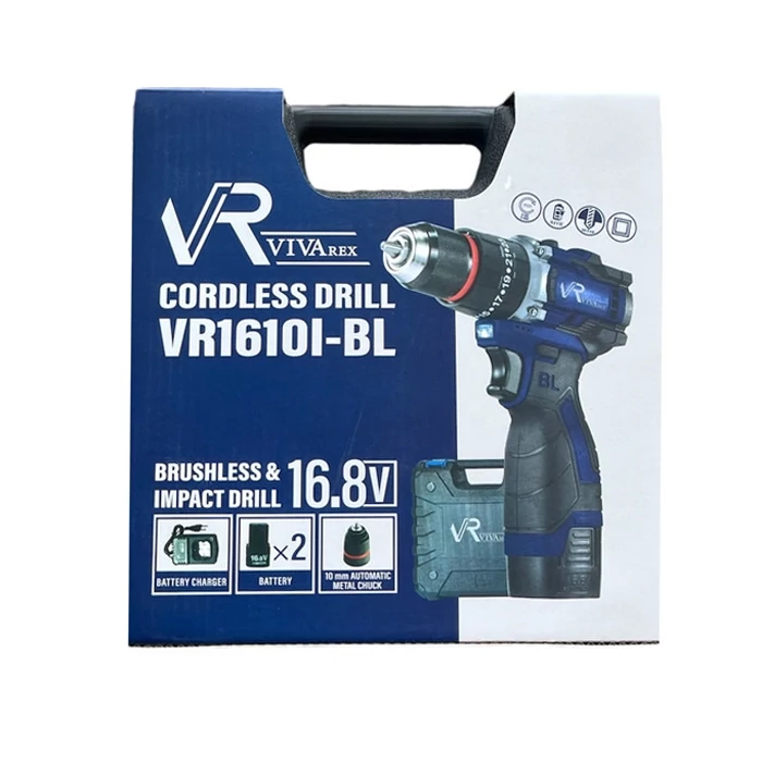 دریل پیچ گوشتی چکشی شارژی براشلس ویوارکس 16 ولت مدل VR1610V-BL