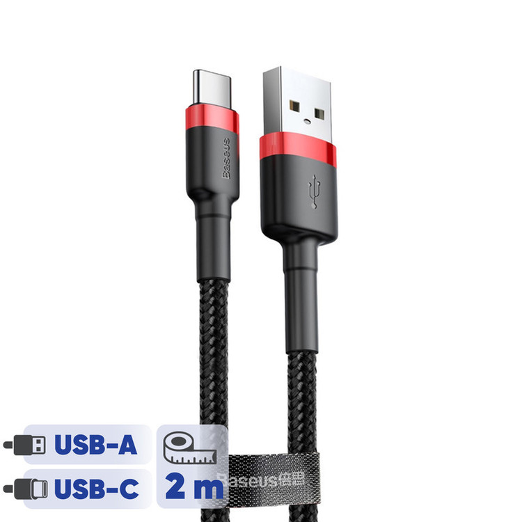 کابل تبدیل USB به USB-C باسئوس مدل CATKLF-C91 Cafule طول 2 متر