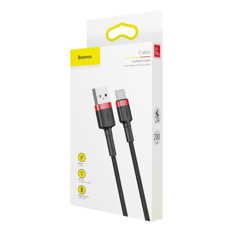 کابل تبدیل USB به USB-C باسئوس مدل CATKLF-C91 Cafule طول 2 متر